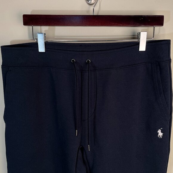 Polo Ralph Lauren Men's navy blue jogger sweatpants Large L warm EUC - Picture 1 of 5